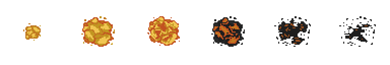 Pixel Art Explosion Animation